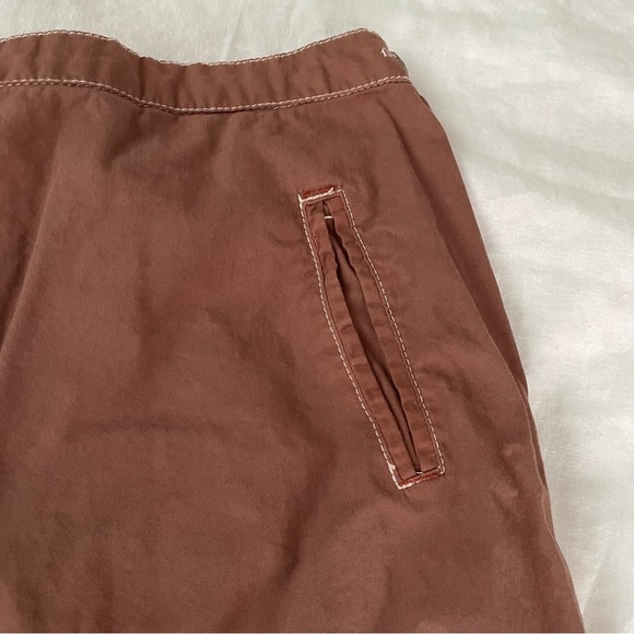 Monoreno LARGE brick red Tiered Skirt Brown bohemian avant garde - Picture 5 of 8